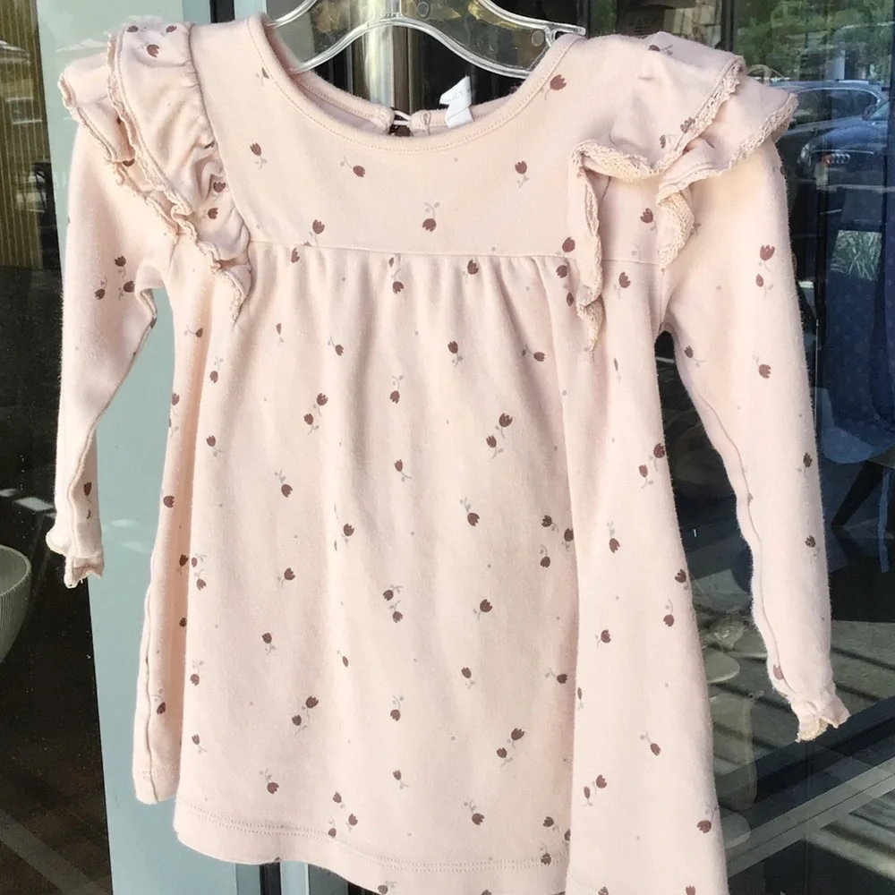 Quincy Mae baby Long-Sleeve Ruffle floral dress 12-18M